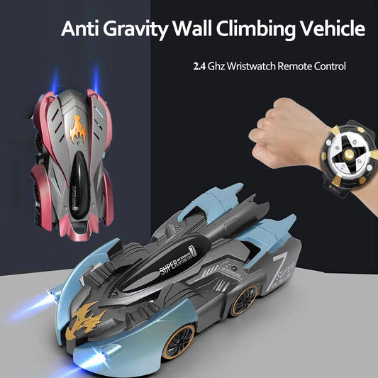 Anti Gravity Wall Climbing Electric 360 Rotating Stunt RC Car with Watch Remote Control