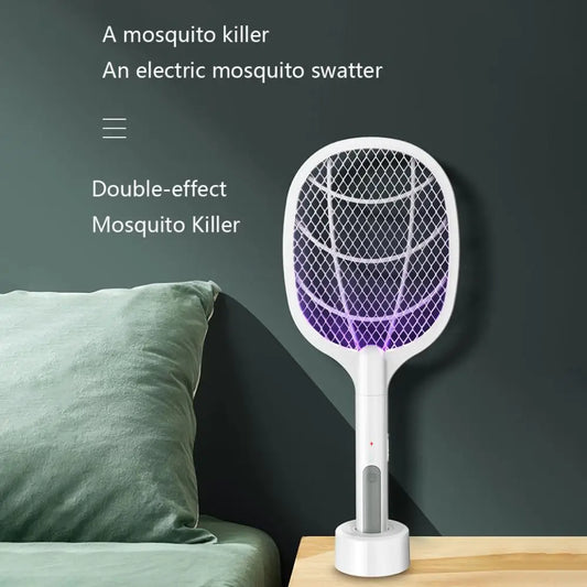 3-in-1 Electric Mosquito Swatter – Powerful 3500V Bug Zapper