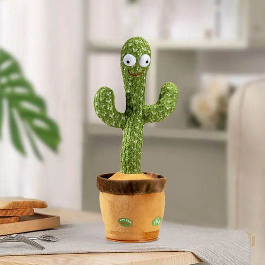 Dancing, Talking, Singing, Talking, and Recording Mimic Repeating What You Say Toy Cactus